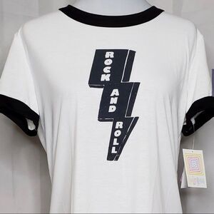 LuLaRoe Liv Rock and Roll Tee NWT M